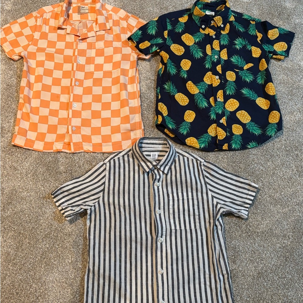 GAP Kids Black and White Striped Shirt